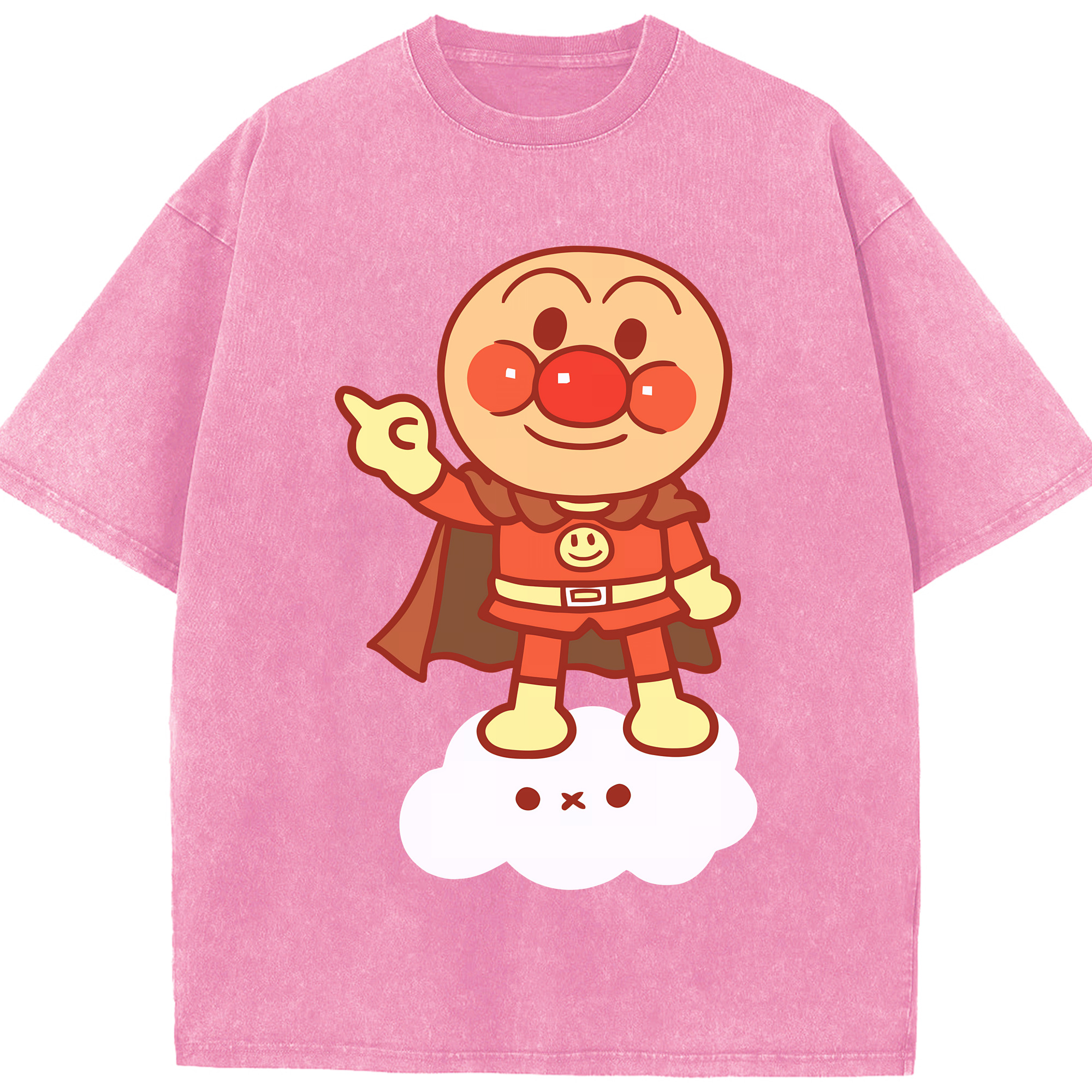 （画像用） アンパンマン Anpanman 綿100% ヴィンテージ風 半袖Tシャツ（フロントプリント）